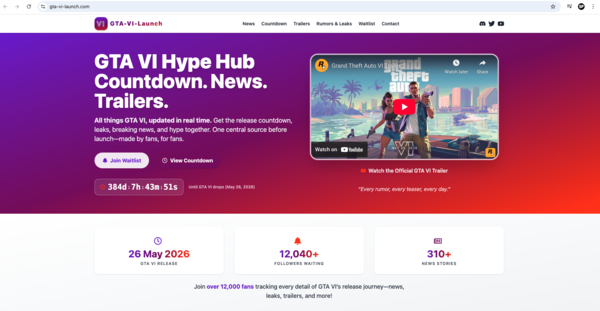 How I Built a GTA VI Trailer 2 Website Faster Than Rockstar Updates Their Site